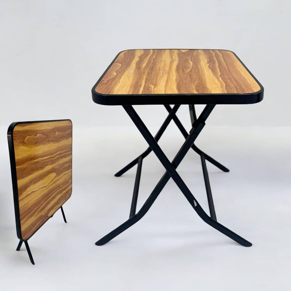 طاولة اكل عطفة خشبي حواف اسود