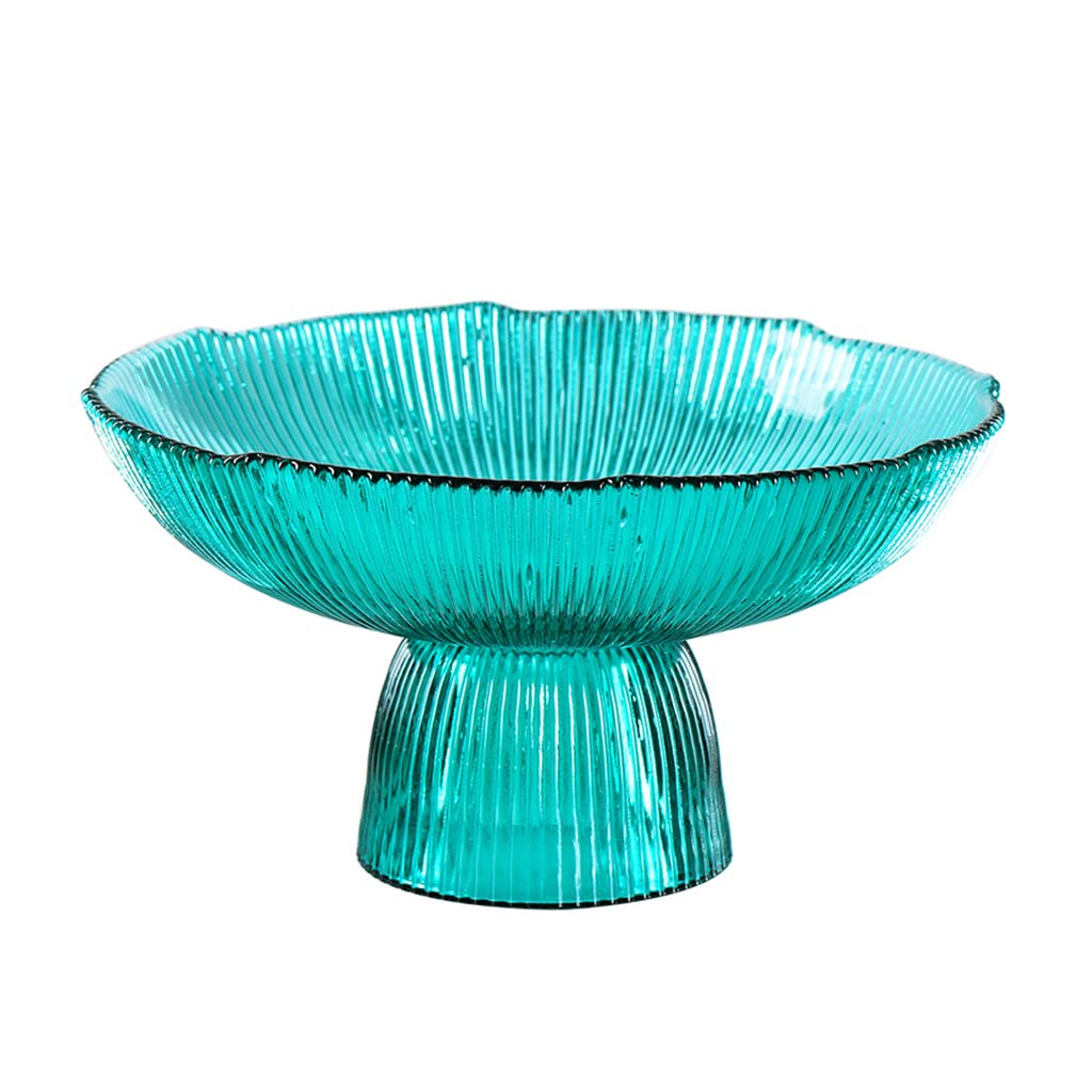 صحن تقديم حلويات اخضر بقاعدة AK-10492