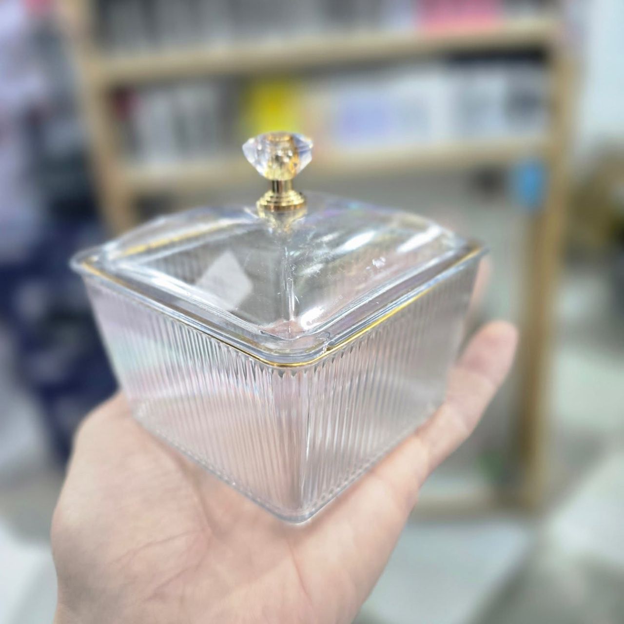 مطيبة تقديم حلويات اكراليك بغطاء ZA-10182