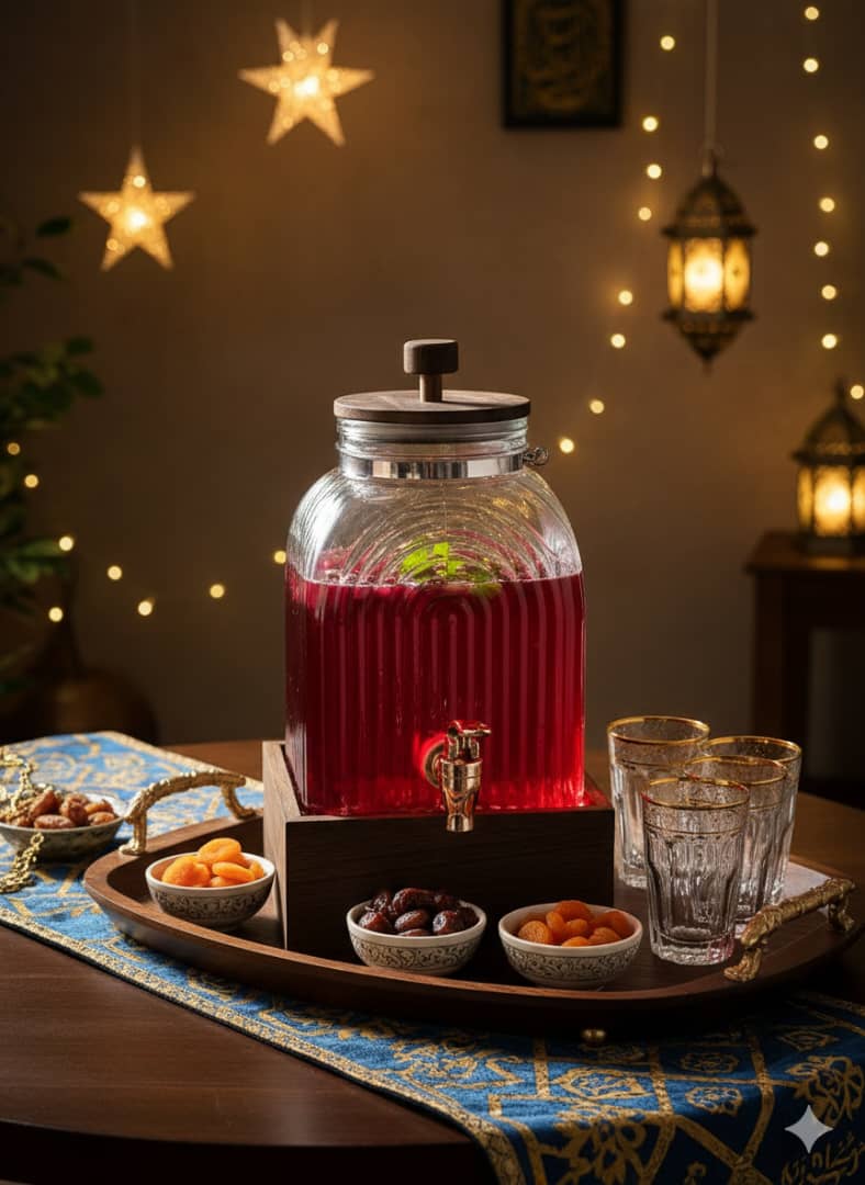 ترمس ماء زجاج مربع مسكة شكل حبل بغطاء وقاعدة خشب