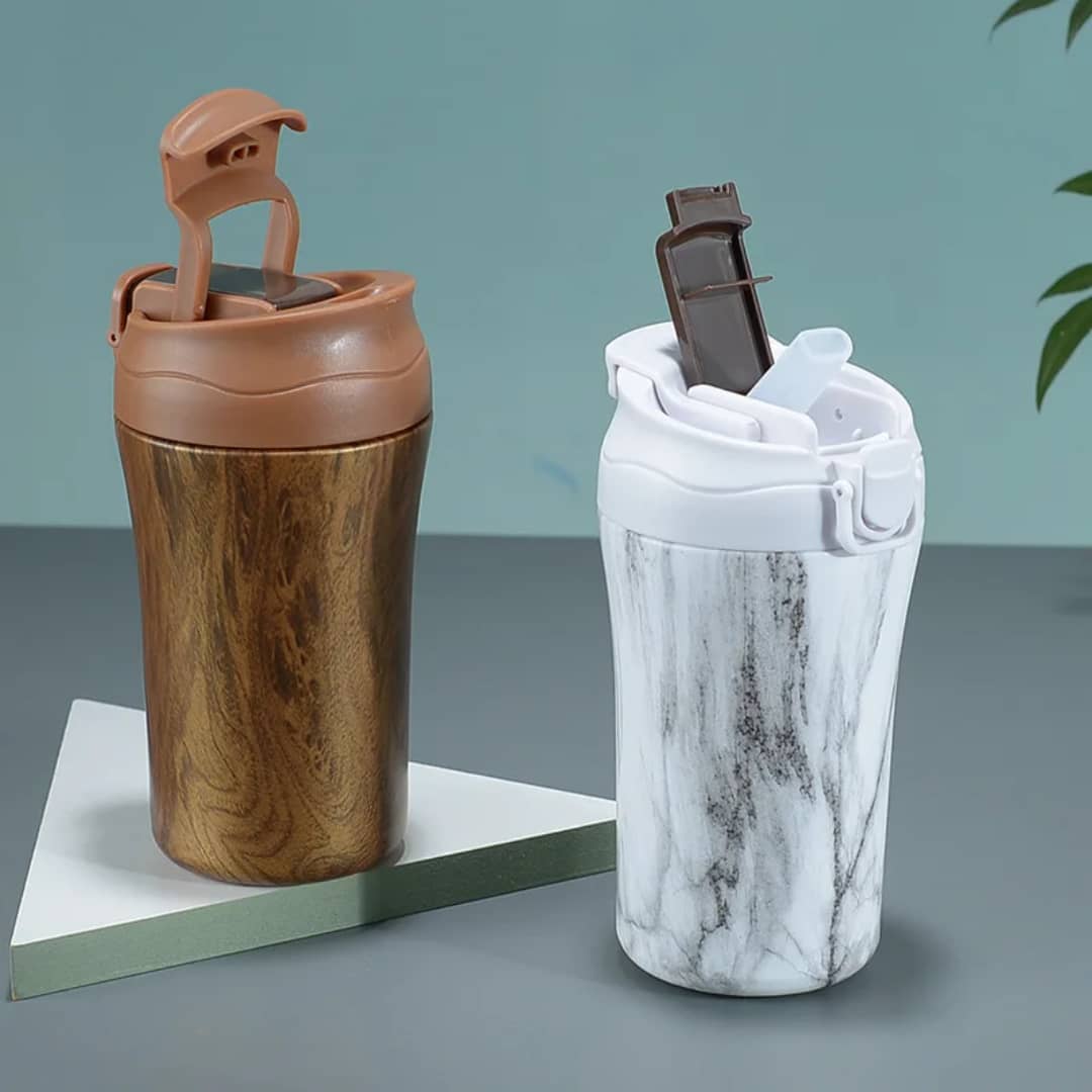 كوب مشروبات ستيل خشبي مصاص AZ-3191