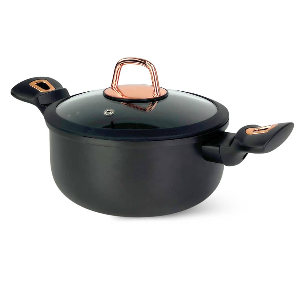 قدر طبخ جرانيت بارولي غطاء زجاج