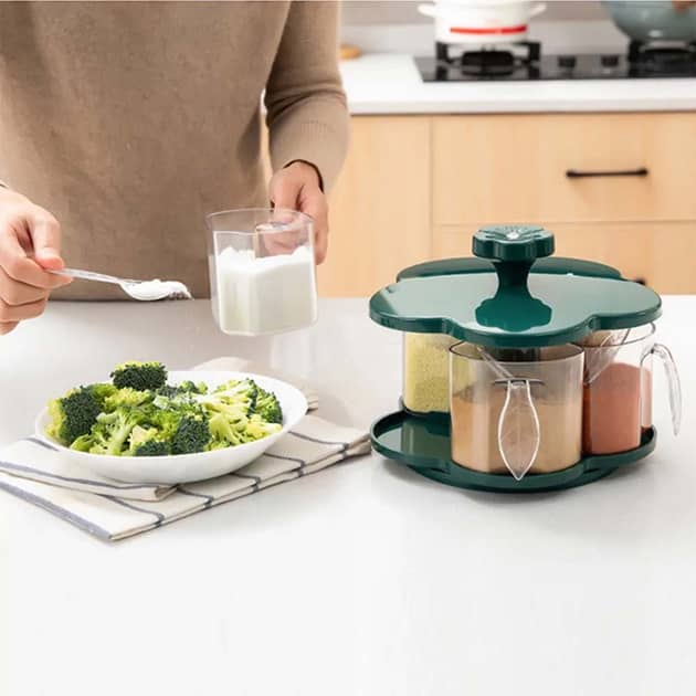 طقم 5 علب بهارات بقاعدة متحركة NGM-4120